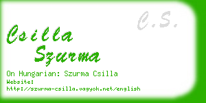 csilla szurma business card